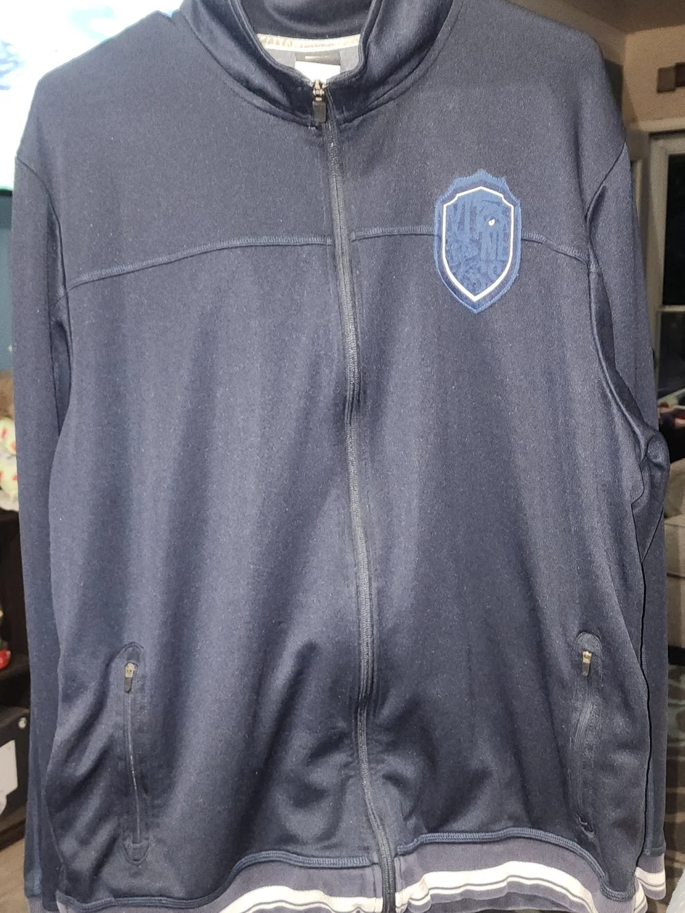 Nike Men's Black Full-Zip Track Jacket with Shield Patch Sz XXL